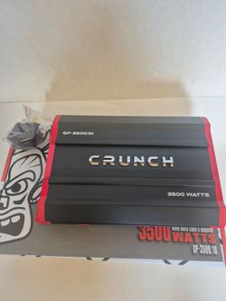 CRUNCH 3500 WATTS MONOBLOCK 1 OHM STABLE BUILT IN CROSSOVER WITH BASS CONTROL CAR AMPLIFIER