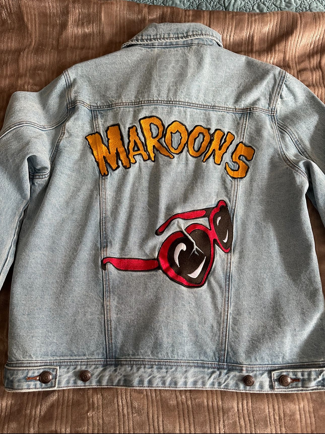 Levi Brand Jacket Maroon 5 In Concert Only Purchased 