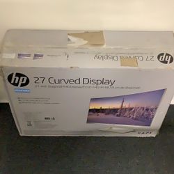 HP 27 Inch Full HD Curved Monitor 300 Nits, AMD FreeSync, VESA Mount, Adjustable Tilt, 5ms Response Time, LED Backlights, HDMI, DisplayPort for Laptop