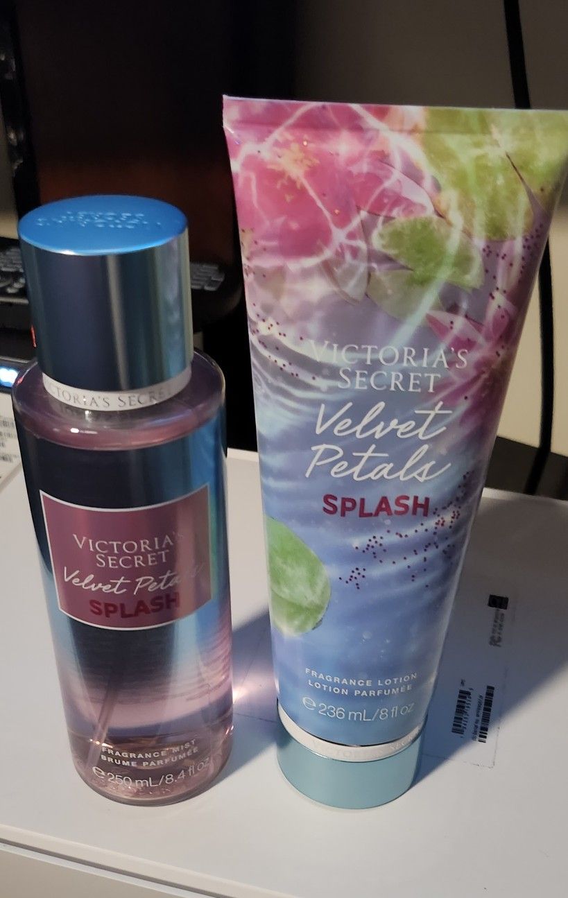 NEW Victoria's Secret Velvet Petals Splash Body Mist & Lotion set