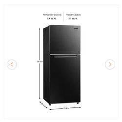 10.1 cu. ft. Top Freezer Refrigerator Black