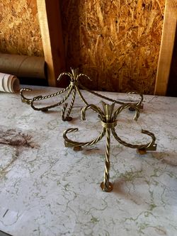 Brass Twisted Wire wall hangers – Set of 2