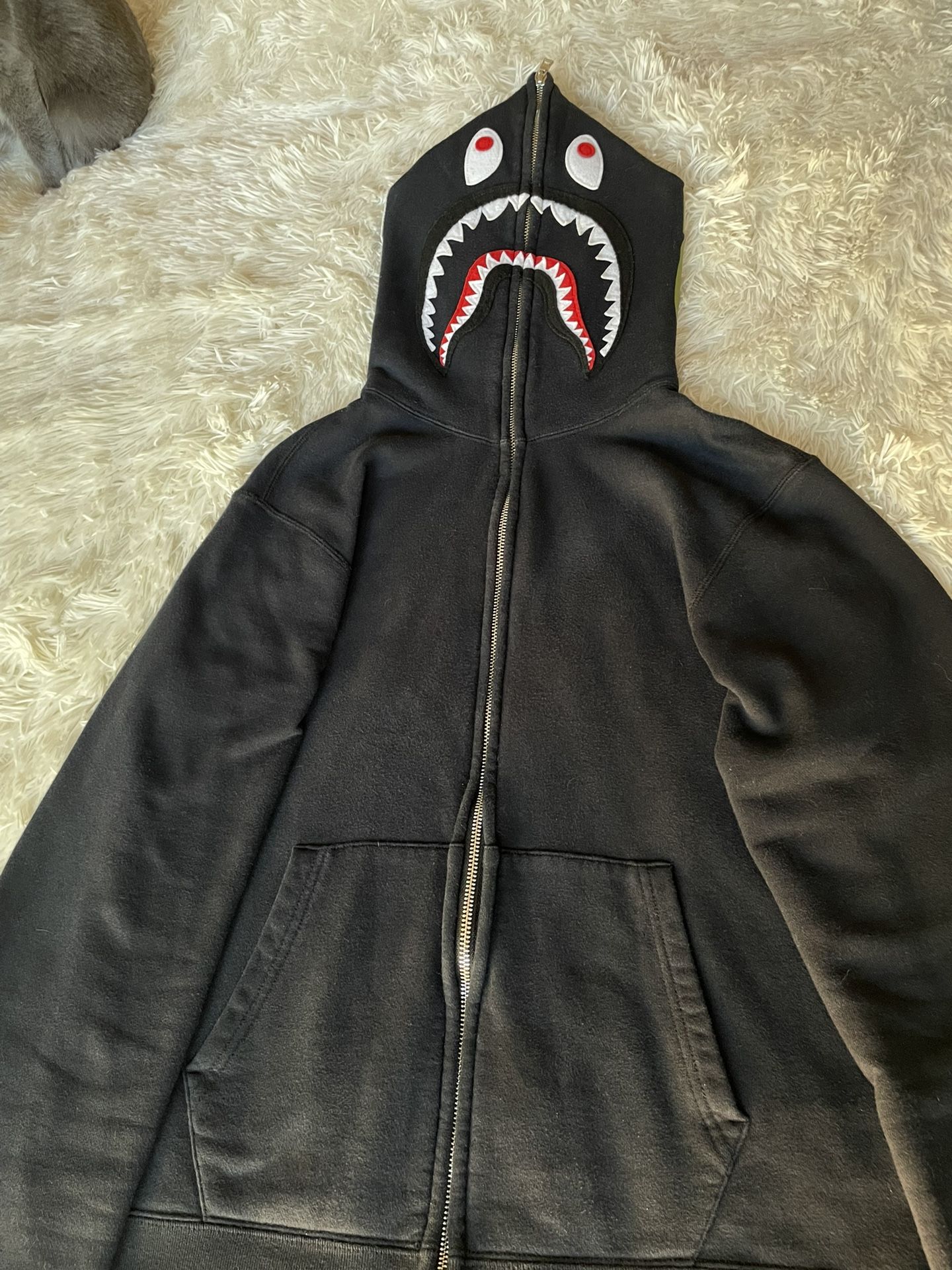 All Black Bape Zip Up