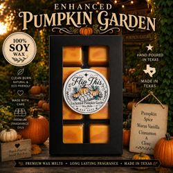 Flip This Enchanted Pumpkin Garden Wax Melts 100% Soy Wax Handmade in Texas Pumpkin Spice Scent
Experience the warm aroma of Enchanted Pumpkin Garden