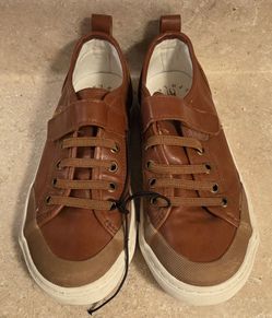 Boys Polo Ralph Lauren Sayer Leather Sneakers Tennis Shoes sz 12.5