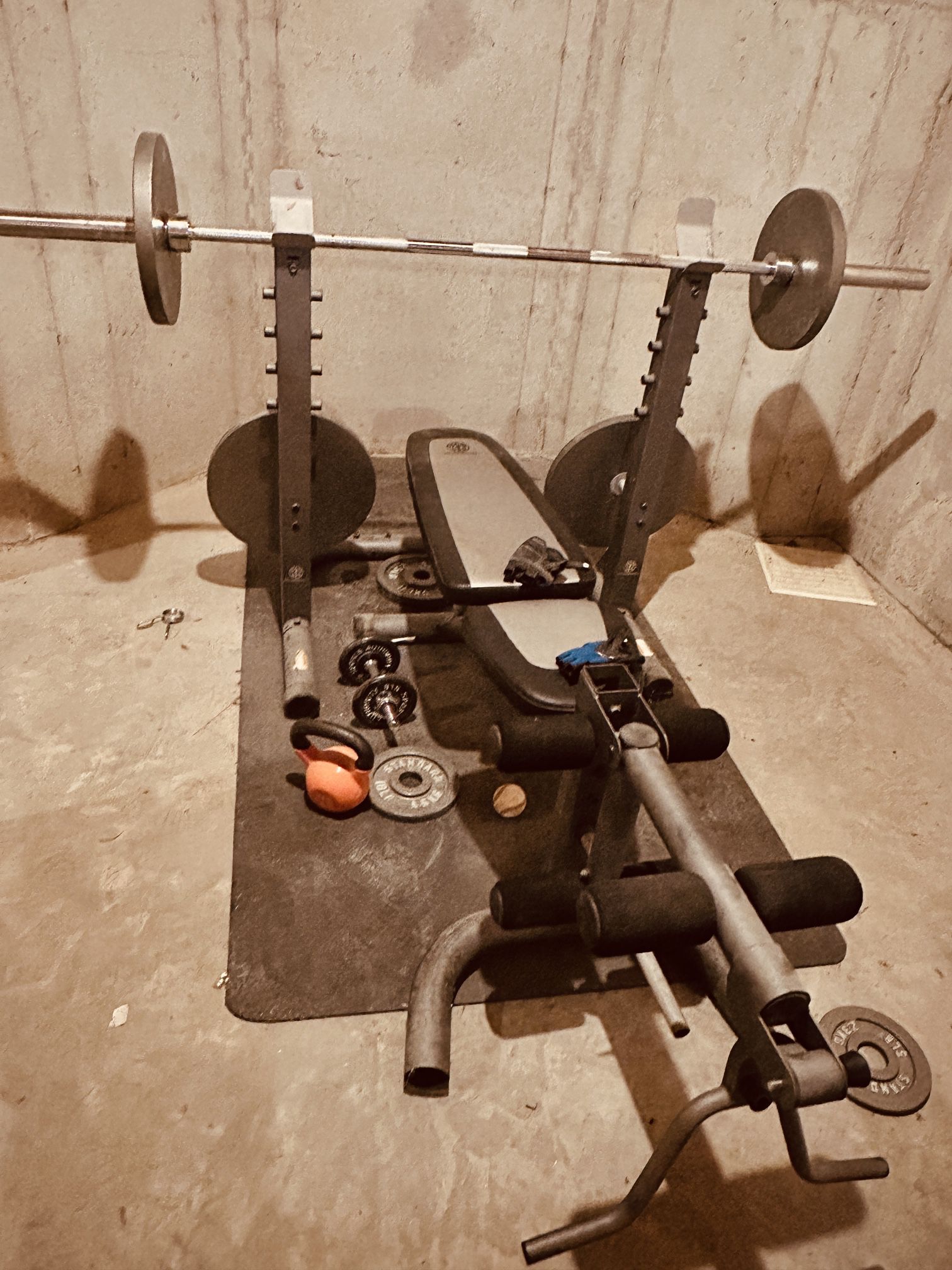 Gold’s Gym Platinum Bench and Weights 