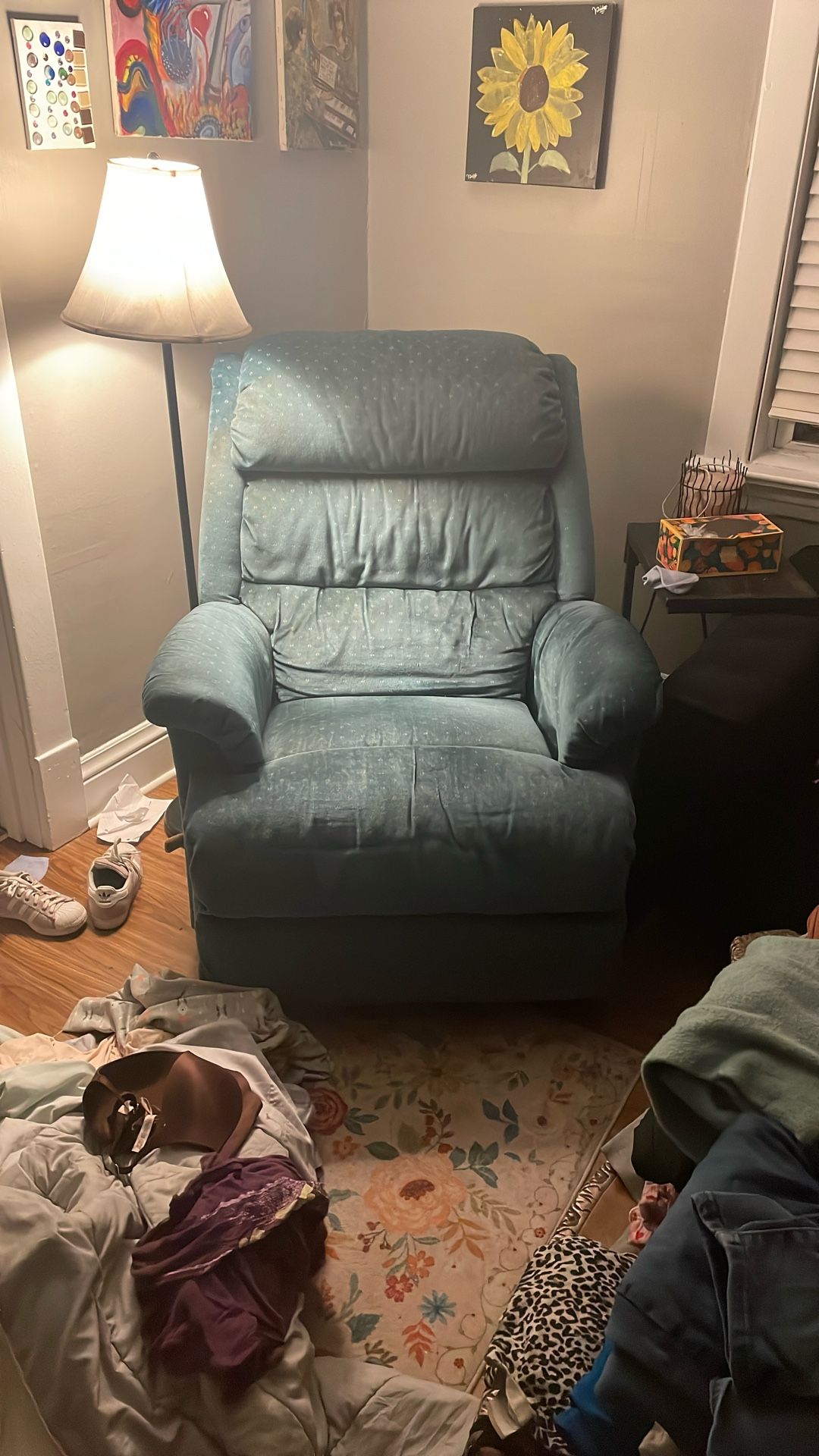 Green recliner