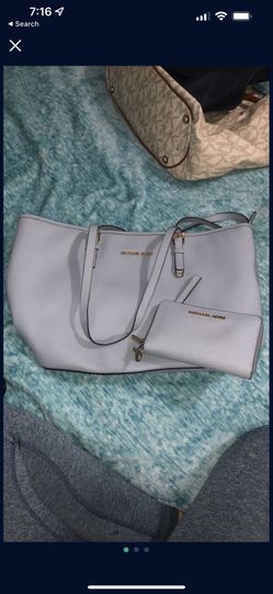 Dusty Blue Michael Kors Purse And Wallet