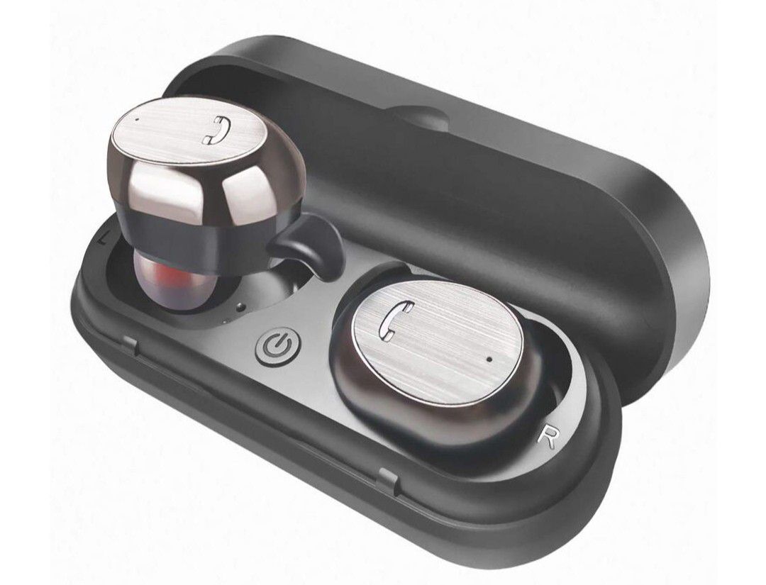 True Wireless Earbuds Bluetooth Headphones, 3D Stereo Sound Bluetooth Headset with Charging Case, Noise Cancelling Sweat Proof in-Ear