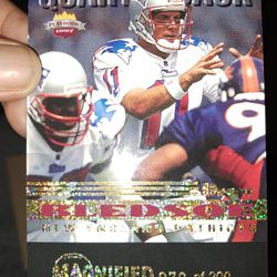 Drew Bledsoe 1997 Playbook By the Numbers Magnified Gold Jumbo #70/200 SP RARE