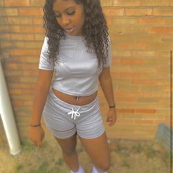 2 Piece Short Sets Comes I  Yellow Grey Black Or Pink 