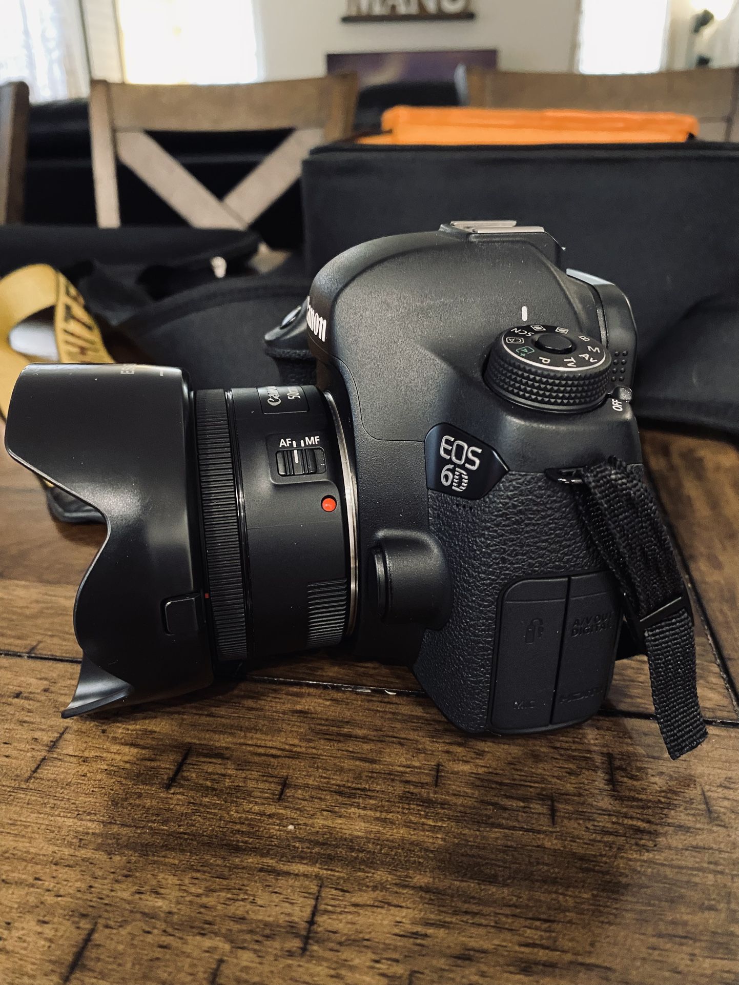Canon EOS 6D + EF 50mm f/1.8 STM Black Lens w/ Lens hood (GREAT