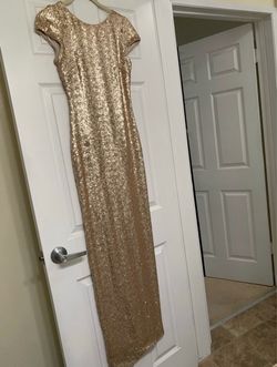 Dress The Population Gold Sequin Dress