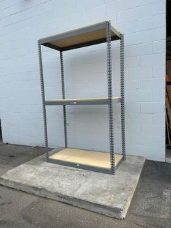 Shelving 48 in W x 24 in D American Made 3 Teir Used Heavy Duty Steel Boltless Storage Rack Delivery Available