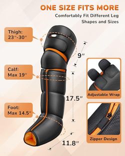 JZBRAIN Leg Massager Heat & Compression Sequential Compression Boots 6 Modes
