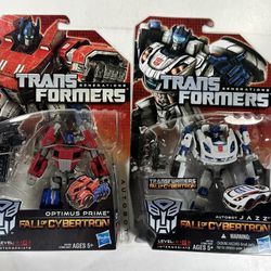 TRANSFORMERS FALL OF CYBERTRON OPTIMUS PRIME & JAZZ