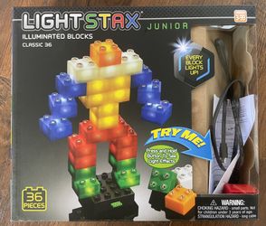 Light Stax Classic Light up Building Bricks (36 Blocks) – Kids Building Blocks - Stimulating Sensory Blocks for Kids