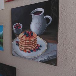Fancy Breakfast Original Acrylic Painting 