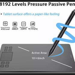 VEIKK A50 Digital Graphic Tablets, 10x6 inch Big Touch Screen