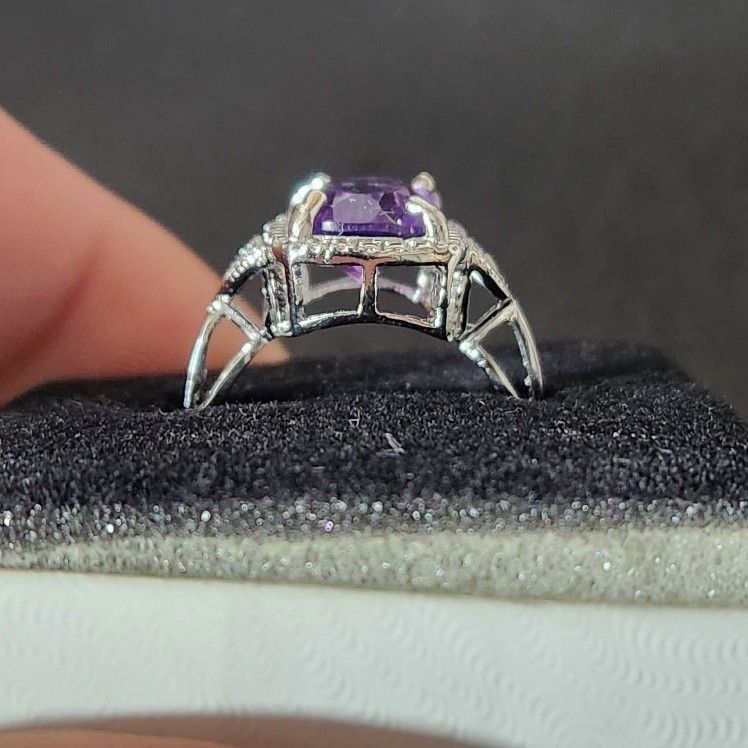 Amethyst On Sterling Silver 