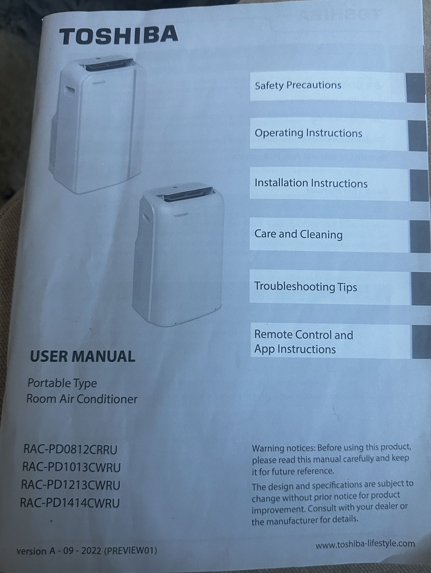 AC Toshiba Room Air Conditioner