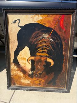 Vintage bull picture