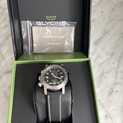 Selling My Glycine Airman Contemporary GMT Quartz Black Dial Men's Watch