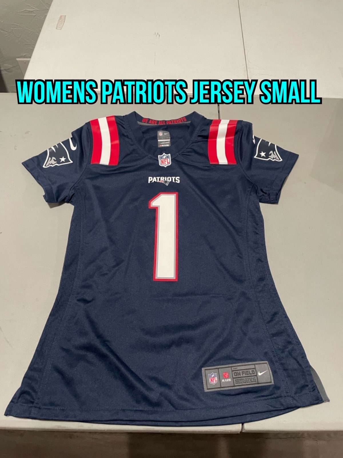 Nfl Nike New England Patriots Blue Womens Jersey Size Small 