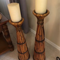 Candle Holders  $35 Both w Candles Obo