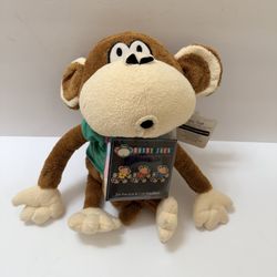 Bobby Jack Monkey It’s  All  About Me T Shirt Green Yellow Brown Cream Plush 17 