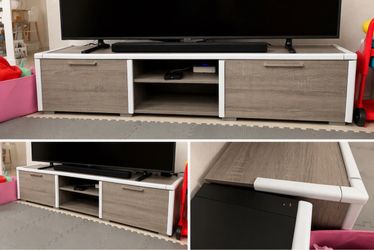 LIKE NEW TV Stand - Gray