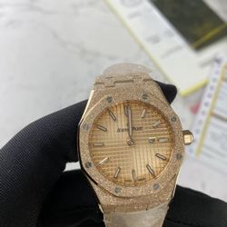 AP WOMAN Watch 33MM Quartz Frosted Gold Custom Edition 