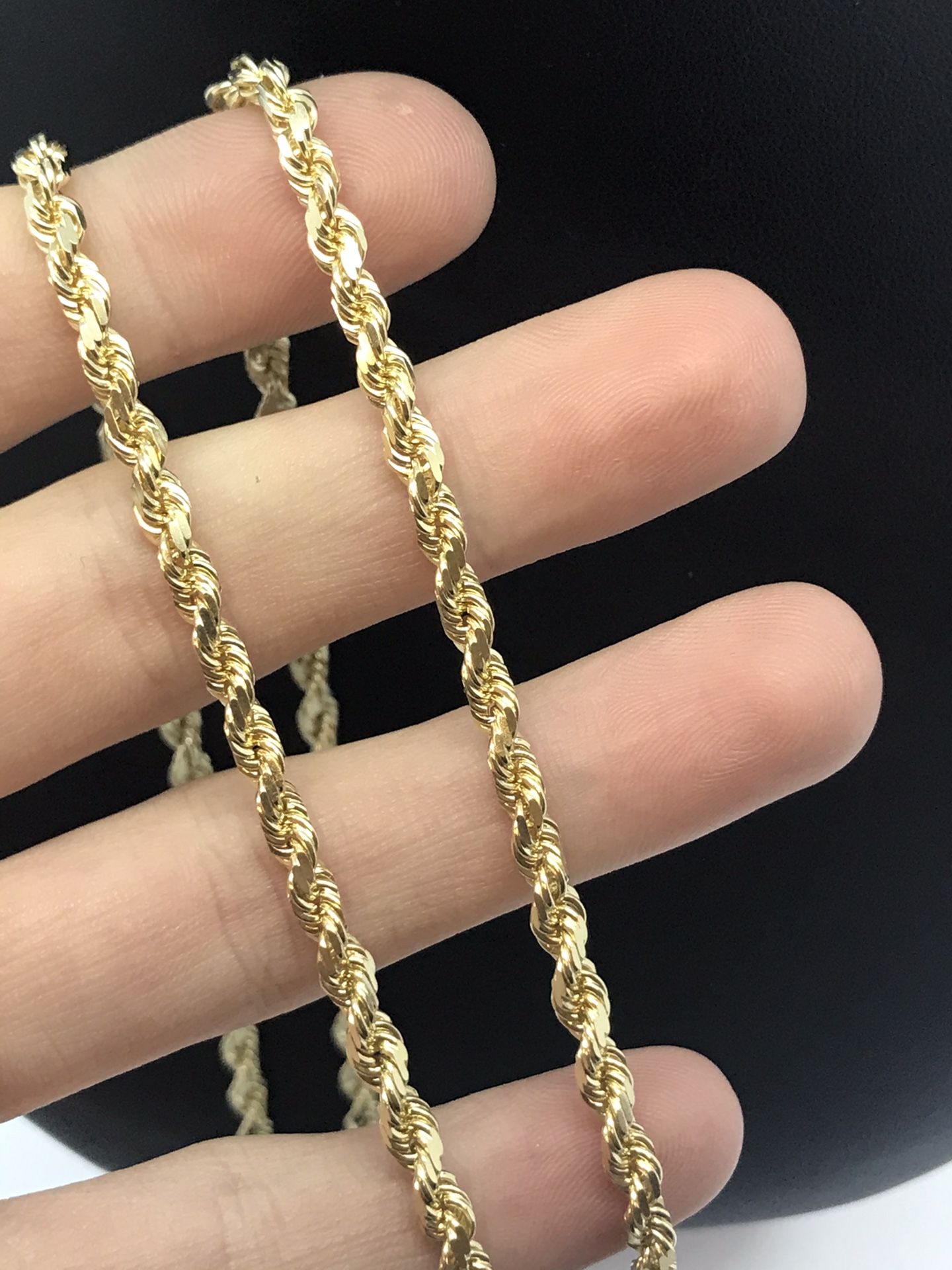 Gold Chain Rope 14K Solid New