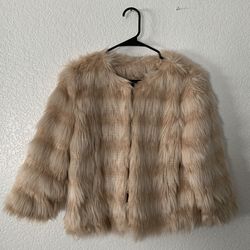 Faux fur jacket - pink jacket - women’s clothing -