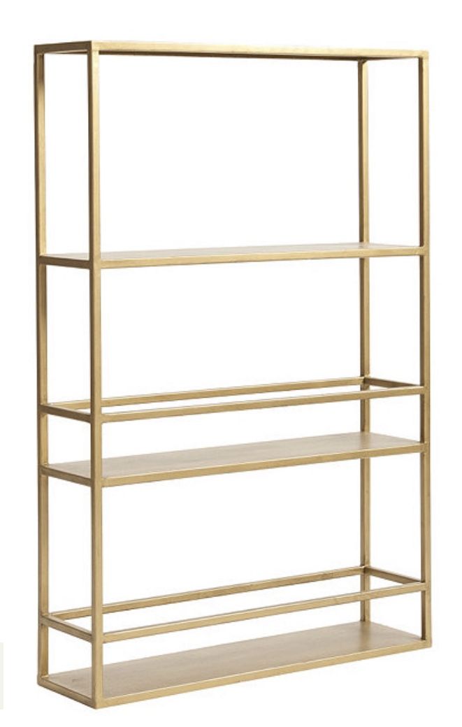 Elegant Abbot Slim Shelf in Gold - Like New