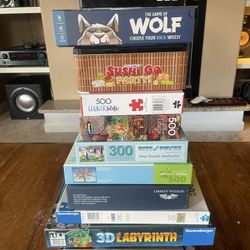 🎲 BOARD GAMES + PUZZLES LOT
