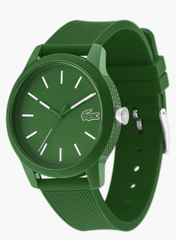 Lacoste 12.12 for men, TR90 composite and green case, green dial and green silicone strap. NEW 