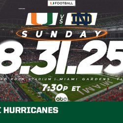 Miami Hurricanes Vs Notre Dame Section 133 Row 9