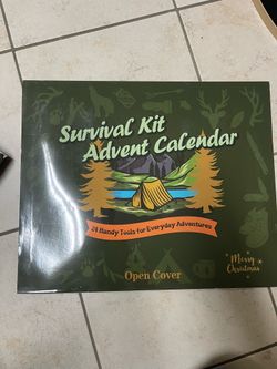 Survival Kit Advent Calendar 2025-24 Days Christmas Countdown Survival Tools