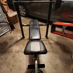 Weight Bench With 100lbs Weight!