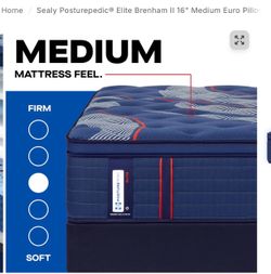 Queen size Sealy Brenham II medium Pillowtop
