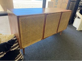 Cane sideboard solid wood