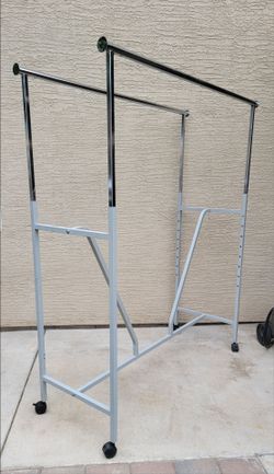 Double Bar Rolling Clothes Rack $65 each