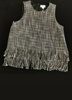 River Fringe Tank Black