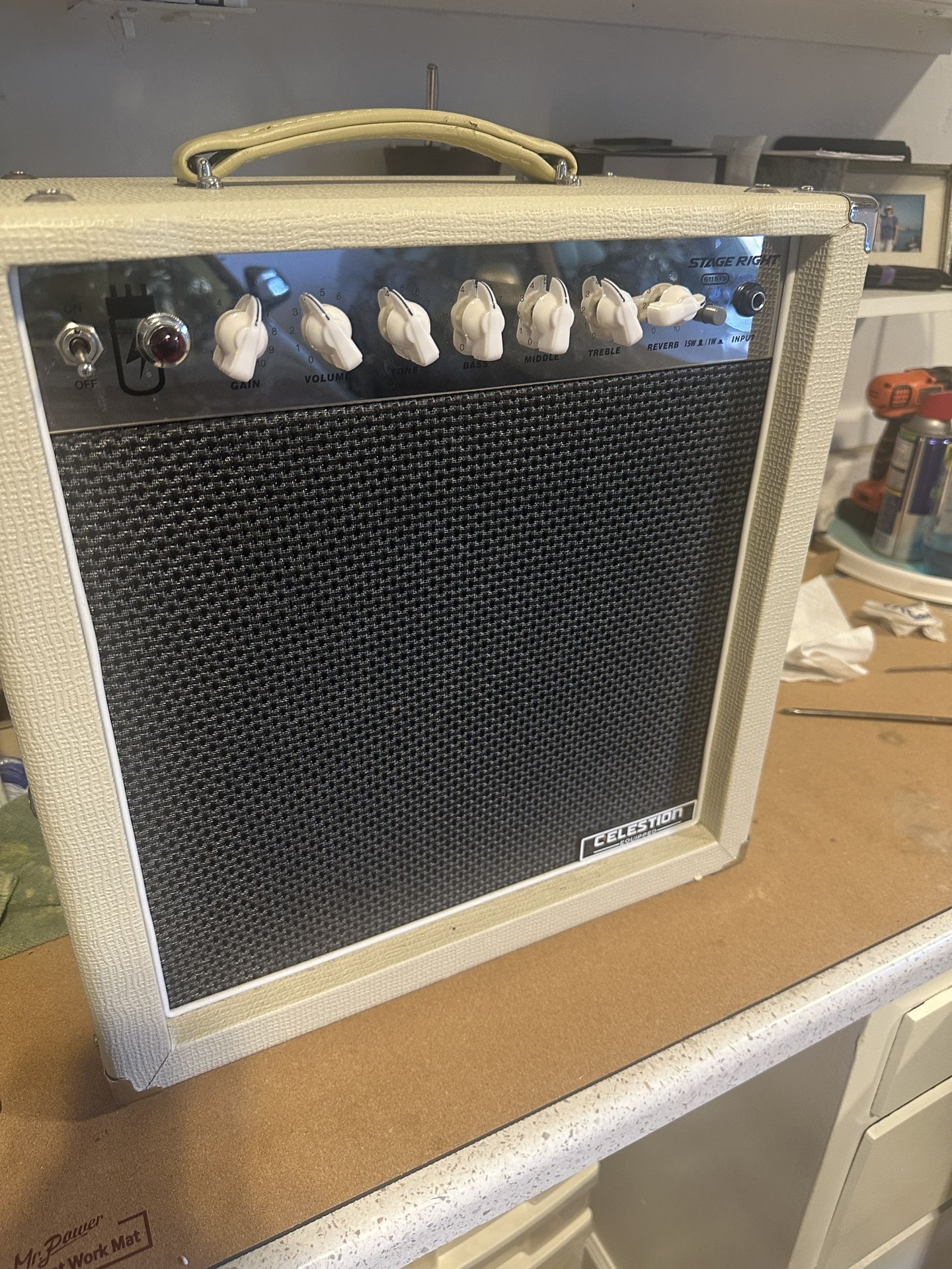 Tube Amp - Stage Right 15-Watt 1x12 Guitar Comb with Celestion Speaker and Spring Reverb