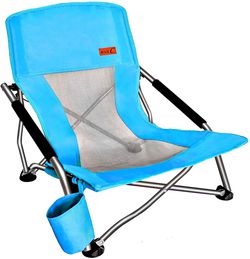 Brand new box Nice C Low Beach Camping Folding Chair, Ultralight Backpacking Chair with Cup Holder & Carry Bag Compact & Heavy Duty Outdoor, Camping,