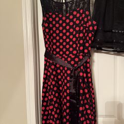 Red/Black Polka Dot Dress