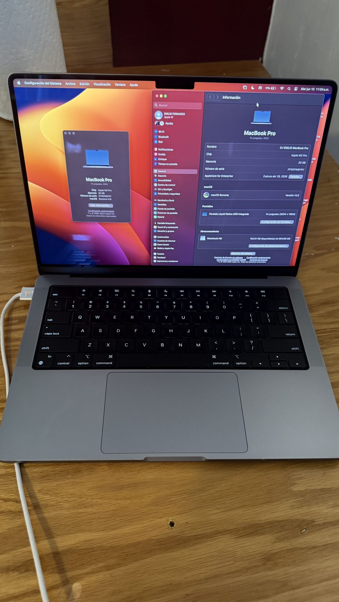 MacBook Pro 32 GB Ram, 1TB SSD Apple M2 Pro 2023