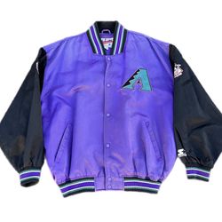 Arizona Diamondbacksr 1998 Inaugural Season Starter Satin Jacket Coat XXL