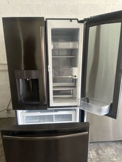 Black stainless French door Refrigerator